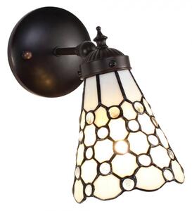 Nástěnná Tiffany lampa kamínky Sacheverell – 17x12x23 cm