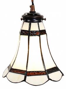 Stropní Tiffany lampa hnědé pruhy BrownLine – 15x115 cm