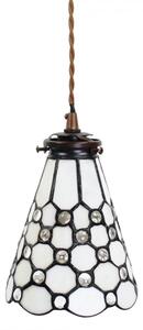 Závěsná Tiffany lampa kamínky Sacheverell – 15x115 cm