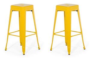 Set 2ks. barových židlí 76cm Cabriot (žlutá). 1012437