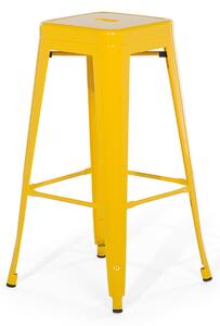 Set 2ks. barových židlí 76cm Cabriot (žlutá). 1012437