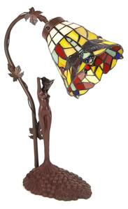 Stolní lampa Tiffany květ s dekorací ženy Womien – 15x9x21 cm