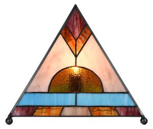 Stolní lampa Tiffany ve tvaru pyramidy – 26x26x30 cm