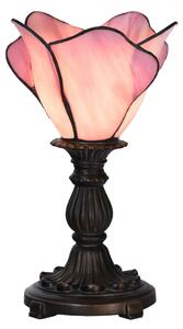 Růžová stolní lampa Tiffany Shanton – 20x30 cm