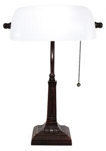 Bílá bankovní lampa tiffany Bank white – 26x16x40 cm