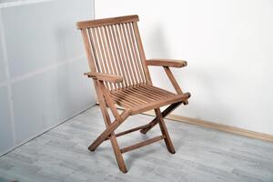 Divero 2299 Zahradní venkovní nábytek z týkového dřeva s opěrkami