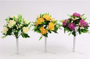 Kytice chryzantém, lilií - 17 x 17 x 34 cm