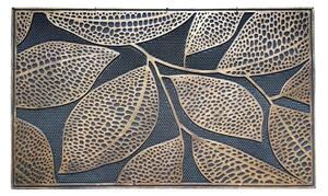 Gumová rohožka Bo-Ma Trading Listy, 75 x 45 cm, odolná, naturální motiv, bronzová patina
