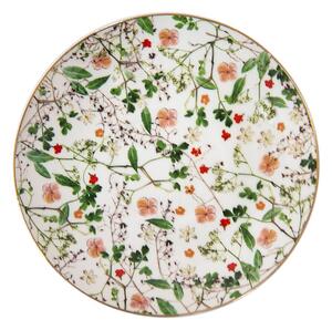Porcelánový šálek s podšálkem s květy Flower fields – 12x9x7 cm