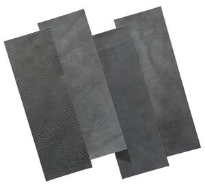 WallArt Kožené nástěnné panely Connaught shady grey 16 ks