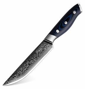 Steakový nůž z damaškové oceli SaKuRo G10 Blue 13,2 cm