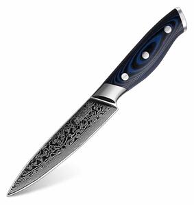 Víceúčelový kuchyňský nůž z damaškové oceli SaKuRo G10 Blue 12,3 cm
