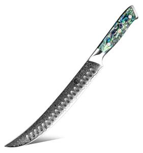 Japonský filetovací nůž z damaškové oceli Ocean Shell SaKuRo 25,4 cm