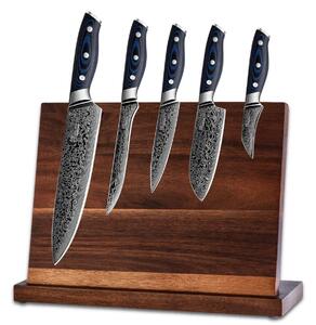 Kuchyňský set 5 nožů SaKuRo G10 Blue z damaškové oceli