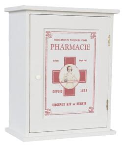 Bílá dřevěná lékárnička – 24x13x30 cm
