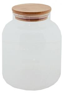 Skleněná skladovací nádoba s bambusovým víčkem – 1200 ml