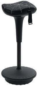 Vinsetto ergonomická otočná sedlová stolička — výškově nastavitelná 65,5–83,5 cm, náklon 120°, protiskluzová, černá | Aosom