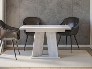 Jídelní stůl Josiah, Barva: bílý lesk / beton Mirjan24 5903211149030