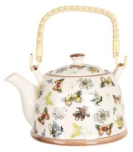Porcelánová konvička na čaj s motýlky – 600 ml