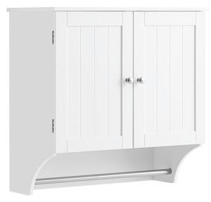 Sobuy Bzr84-W Nástěnná Skříňka Koupelnová Skříňka Kuchyňská Skříňka Lékárnička Koupelnový Nábytek Bílá 60X60X30Cm