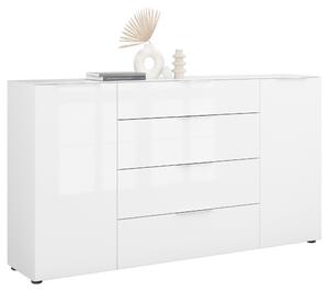 ŠIROKÁ KOMODA, bílá, 180/98,7/40 cm - Online Only komody, Online Only