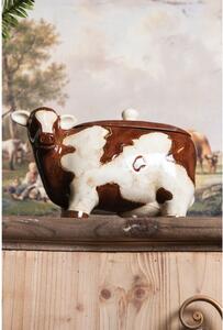 Keramická úložná dóza v designu krávy – 31x16x18 cm