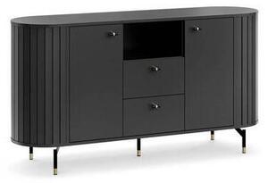 KOMODA, černá, barvy zlata, 150,1/81/40 cm Milino - Komody na nožičkách, Online Only