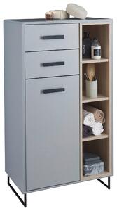MIDI SKŘÍŇKA, šedá, Sonoma dub, 65/116/38 cm home24 - Koupelnové série, Online Only