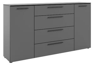 ŠIROKÁ KOMODA, tmavě šedá, 180/99,8/40 cm - Online Only komody, Online Only