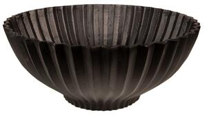Černá kovová servírovací mísa/talíř Roeli – 33x14 cm