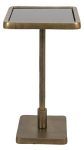 Bronzový antik kovový odkládací stolek Nanko – 27x27x50 cm