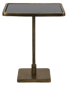 Bronzový antik kovový odkládací stolek Nanko – 42x30x55 cm