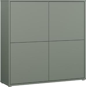 VYSOKÁ KOMODA, šalvějově zelená, 124,5/121,5/34,9 cm Carryhome - Online Only komody, Online Only