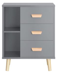 Sobuy Fbt95-Hg Noční Stolek Odkládací Stolek Šedý