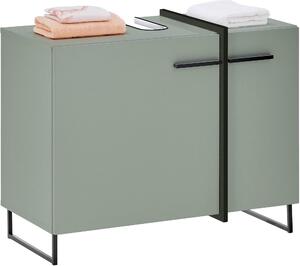 SKŘÍŇKA POD UMYVADLO, zelená, zelená, černá, 80/64/41 cm home24 - Koupelnové série, Online Only