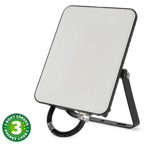 Prémiový bezrámový LED reflektor černý, 50W, 4500lm, denní barva světla, 3 roky záruka