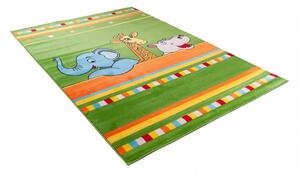 Kusový koberec dětský J0050 - ZOO -zelené - 300x400 cm