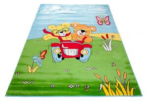 Kusový koberec dětský J0000 - Medvědi na výletě - 80x150 cm