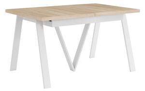 KONDELA Jídelní rozkládací stůl, 140-290x90 cm, dub sonoma/bílá, AVENY