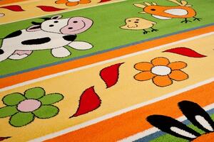 Kusový koberec dětský J0080 - Farma - zelená - 80x150 cm