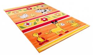 Kusový koberec dětský J0090 - Farma - oranžová - 300x400 cm