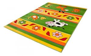 Kusový koberec dětský J0080 - Farma - zelená - 80x150 cm