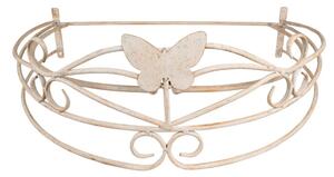 Krémovo-šedý antik baldachýn s motýlkem Butterfly – 66x46x23 cm