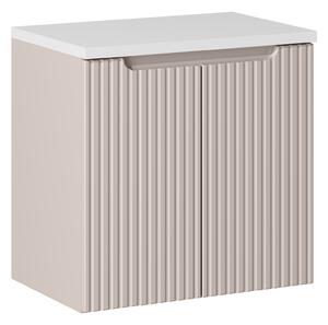 Comad Koupelnová skříňka pod deskové umyvadlo set Nova Cashmere 60 kašmír/bílá