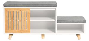 Sobuy Fsr125-Wn Lavice Na Boty S Podsedákem Botník Taburet 101X46X35 Cm