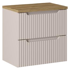 Comad Koupelnová skříňka pod deskové umyvadlo set Nova Cashmere II. 60 kašmír/dub coast evoke