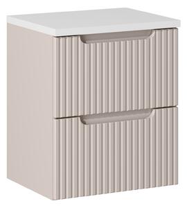 Comad Koupelnová skříňka pod deskové umyvadlo set Nova Cashmere II. 50 kašmír/bílá