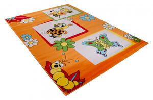 Kusový koberec dětský J0200- Louka oranžová - 80x150 cm