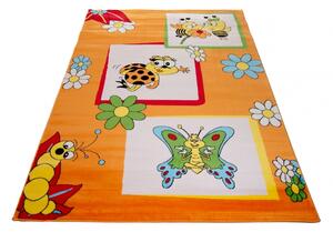 Kusový koberec dětský J0200- Louka oranžová - 80x150 cm