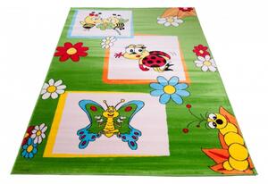 Kusový koberec dětský J0190- Louka zelená - 80x150 cm